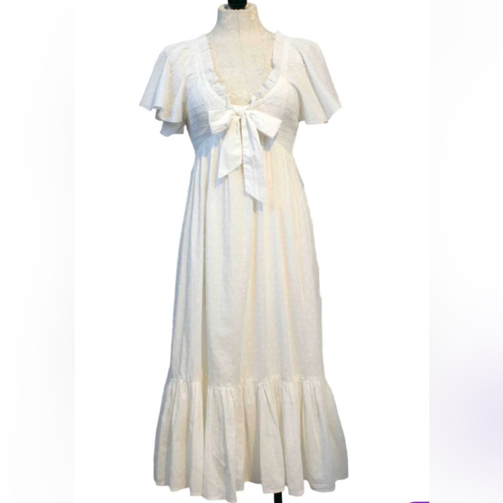 NWT Cleobella Ashlyn Ivory Midi Dress Size XS - Picture 4 of 10